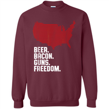 Load image into Gallery viewer, 4th of July Shirt Beer Bacon Guns Freedom