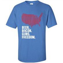 Load image into Gallery viewer, 4th of July Shirt Beer Bacon Guns Freedom