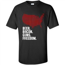 Load image into Gallery viewer, 4th of July Shirt Beer Bacon Guns Freedom