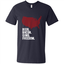 Load image into Gallery viewer, 4th of July Shirt Beer Bacon Guns Freedom