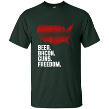 Load image into Gallery viewer, 4th of July Shirt Beer Bacon Guns Freedom