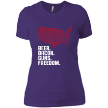 Load image into Gallery viewer, 4th of July Shirt Beer Bacon Guns Freedom