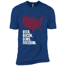 Load image into Gallery viewer, 4th of July Shirt Beer Bacon Guns Freedom