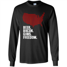 Load image into Gallery viewer, 4th of July Shirt Beer Bacon Guns Freedom