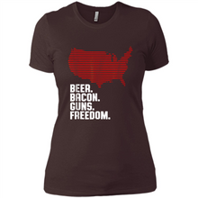 Load image into Gallery viewer, 4th of July Shirt Beer Bacon Guns Freedom