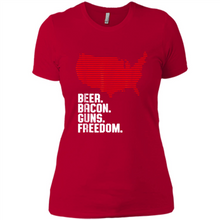 Load image into Gallery viewer, 4th of July Shirt Beer Bacon Guns Freedom
