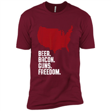 Load image into Gallery viewer, 4th of July Shirt Beer Bacon Guns Freedom