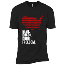 Load image into Gallery viewer, 4th of July Shirt Beer Bacon Guns Freedom