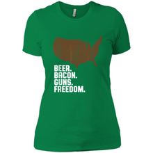 Load image into Gallery viewer, 4th of July Shirt Beer Bacon Guns Freedom