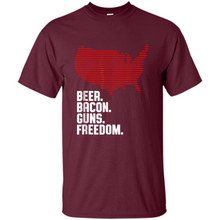 Load image into Gallery viewer, 4th of July Shirt Beer Bacon Guns Freedom