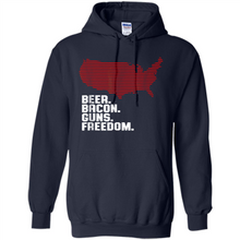 Load image into Gallery viewer, 4th of July Shirt Beer Bacon Guns Freedom