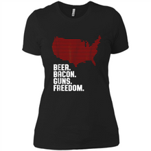 Load image into Gallery viewer, 4th of July Shirt Beer Bacon Guns Freedom