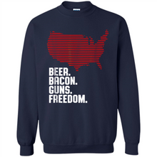 Load image into Gallery viewer, 4th of July Shirt Beer Bacon Guns Freedom