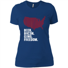 Load image into Gallery viewer, 4th of July Shirt Beer Bacon Guns Freedom