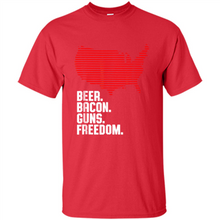 Load image into Gallery viewer, 4th of July Shirt Beer Bacon Guns Freedom