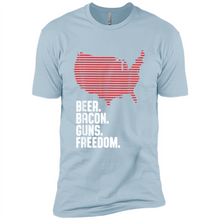 Load image into Gallery viewer, 4th of July Shirt Beer Bacon Guns Freedom