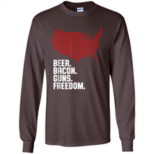 Load image into Gallery viewer, 4th of July Shirt Beer Bacon Guns Freedom