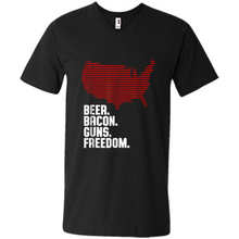 Load image into Gallery viewer, 4th of July Shirt Beer Bacon Guns Freedom
