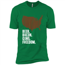 Load image into Gallery viewer, 4th of July Shirt Beer Bacon Guns Freedom