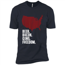 Load image into Gallery viewer, 4th of July Shirt Beer Bacon Guns Freedom