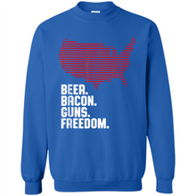 Load image into Gallery viewer, 4th of July Shirt Beer Bacon Guns Freedom