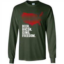 Load image into Gallery viewer, 4th of July Shirt Beer Bacon Guns Freedom