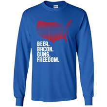 Load image into Gallery viewer, 4th of July Shirt Beer Bacon Guns Freedom